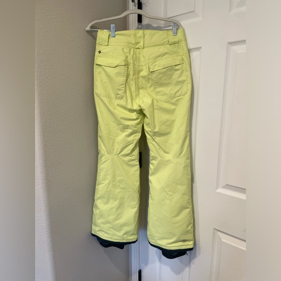COLUMBIA lime green SNOW PANTS - Picture 3 of 5